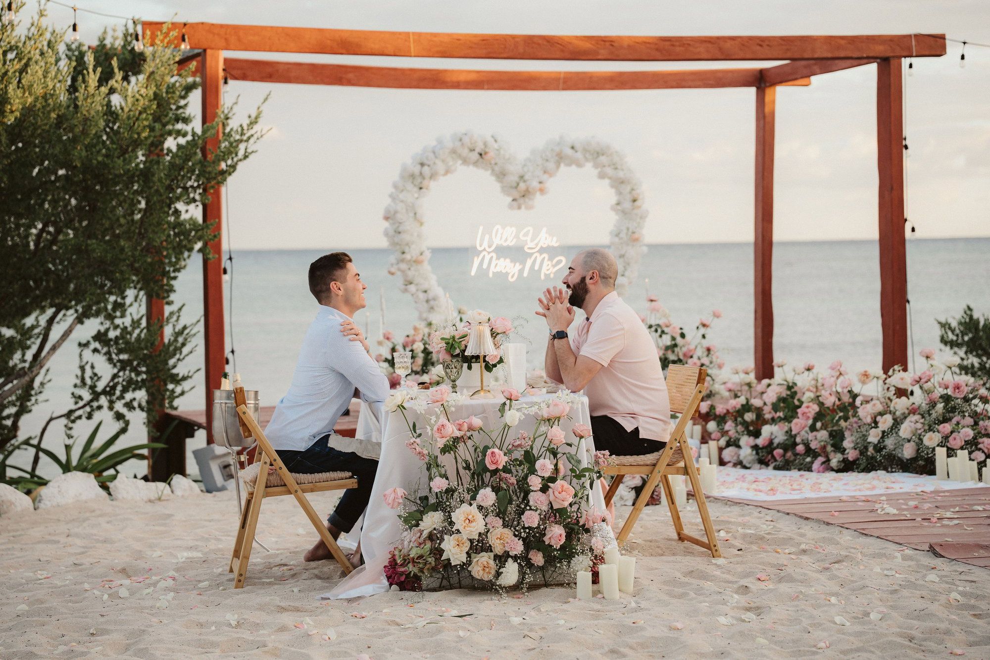B & S 🤍
Brian is honestly one of our favorite clients. He reached out with time, a clear vision, planned with intention, and showed up with the kind of dedication that makes a moment unforgettable.

We created a private dinner right by the sea, surrounded by over 2,000 roses—pure romance, no shortcuts. The result was magical: intimate, cinematic, and deeply real. ✨
We love this love story.

If you’re dreaming of a private proposal by the ocean, DM us

8/10 Pride Month Spotlight 🏳️‍🌈