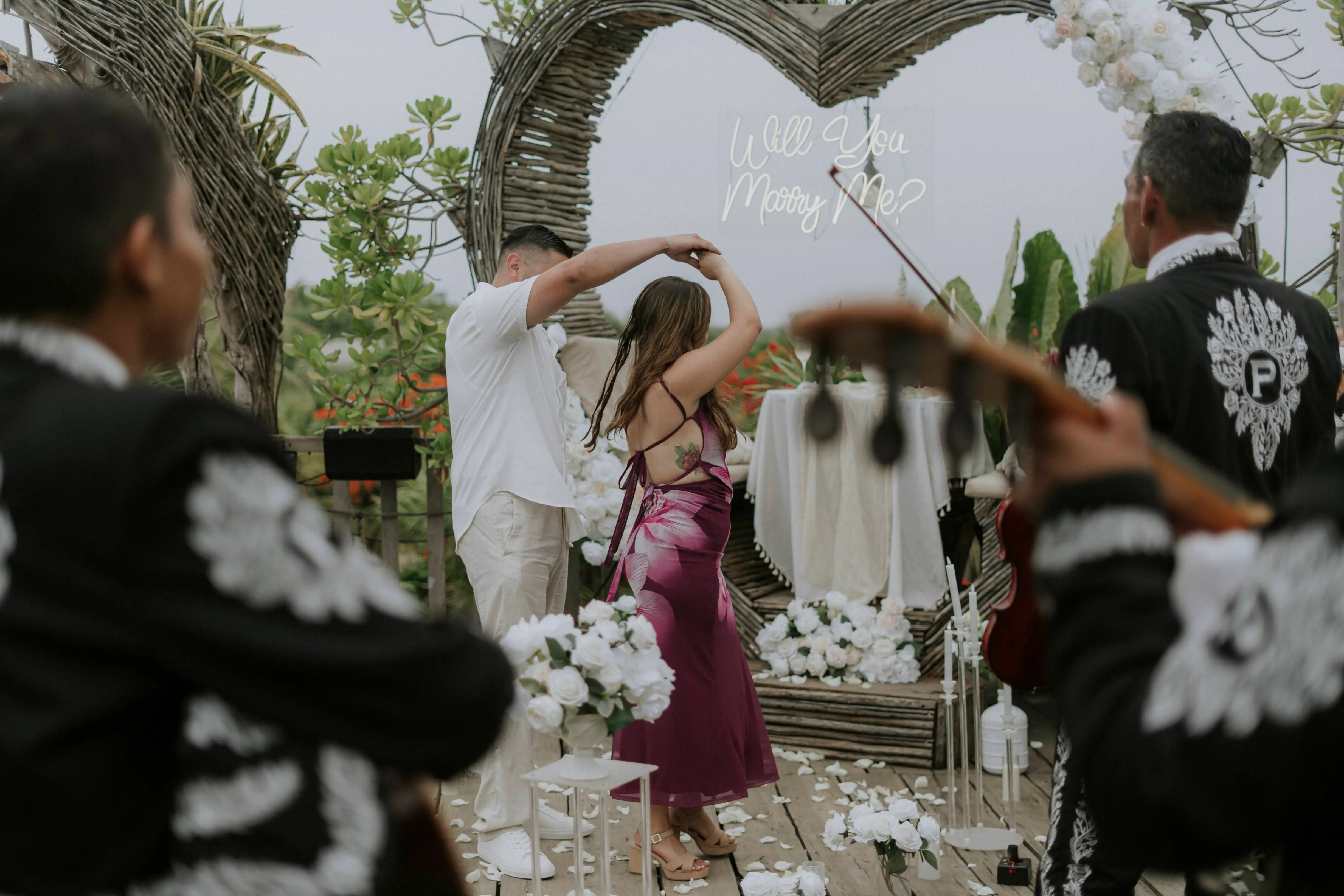 Luxury yacht romantic dinner