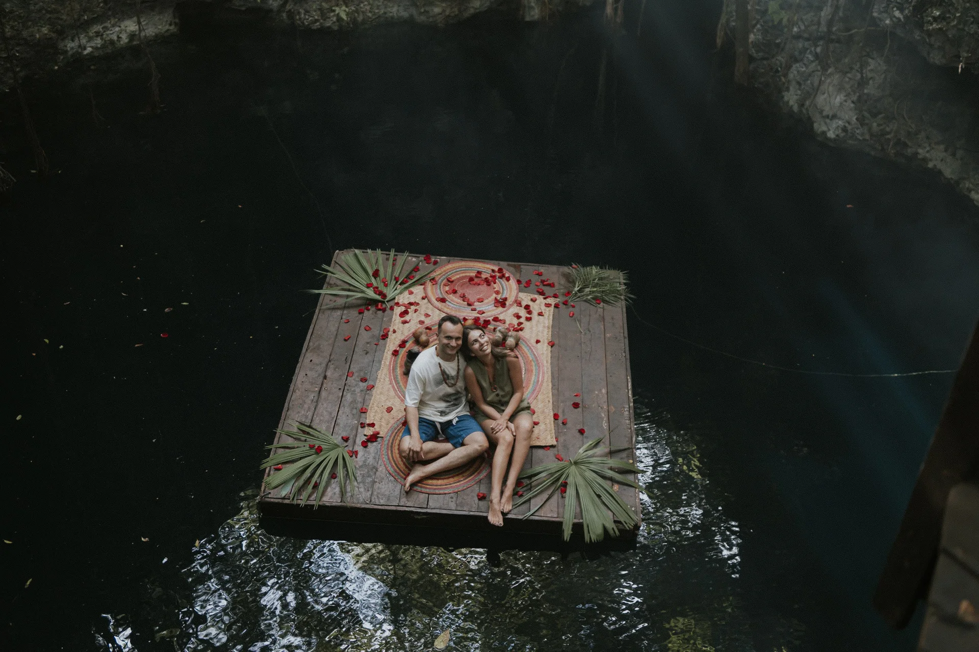 Escenario romántico en la Riviera Maya